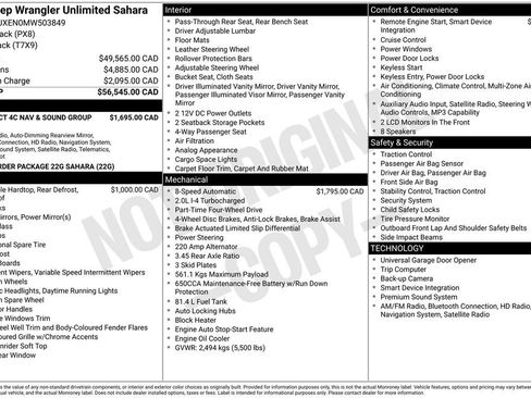 Used 2021 Jeep Wrangler Unlimited Sahara w/ Uconnect 4C Nav & Sound Group image 7