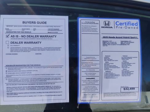 Certified 2025 Honda Accord Sport image 33