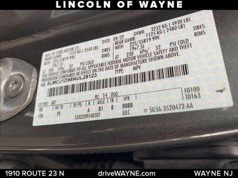 Certified 2022 Lincoln Corsair STANDARD w/ Premium Package image 30