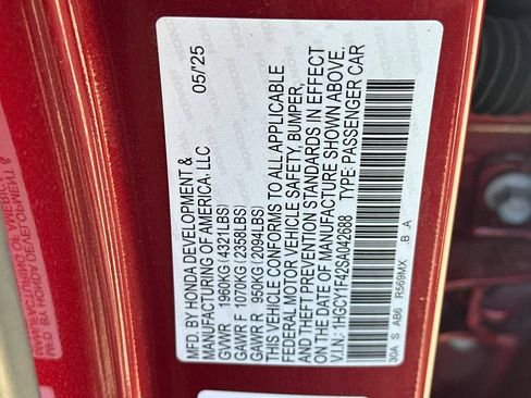 Certified 2025 Honda Accord SE image 27