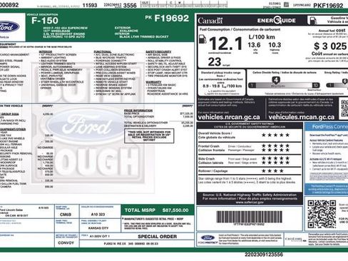 Certified 2023 Ford F150 Lariat w/ Equipment Group 502A High AWD/4WD image 39