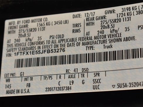 Used 2018 Ford F150 XLT w/ Equipment Group 302A Luxury image 17