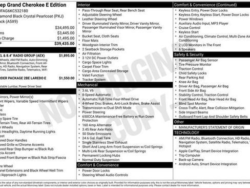 Used 2019 Jeep Grand Cherokee Laredo w/ 18" Wheel & 8.4" Radio Group image 34