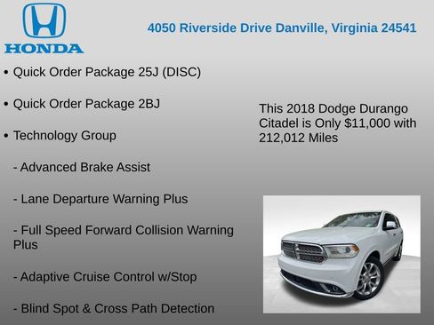 Used 2018 Dodge Durango Citadel w/ Technology Group image 7