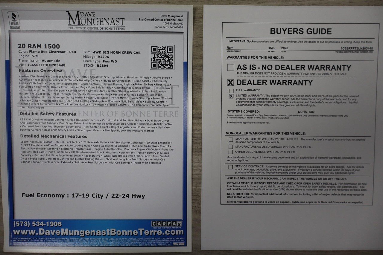 Used 2020 RAM 1500 Big Horn AWD/4WD image 33
