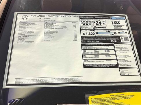 New 2026 Mercedes-Benz E 53 AMG e 4MATIC Sedan image 18