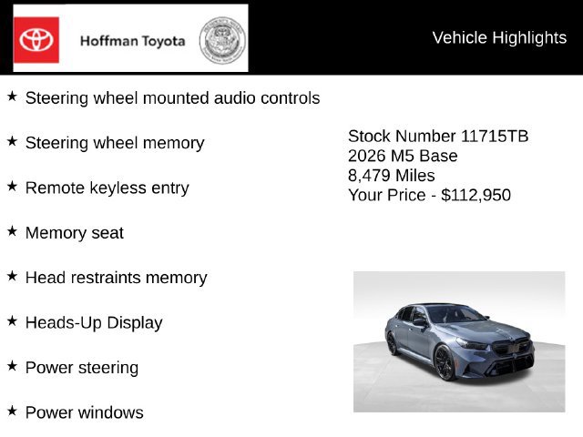 Used 2026 BMW M5 w/ Executive Package AWD/4WD image 25
