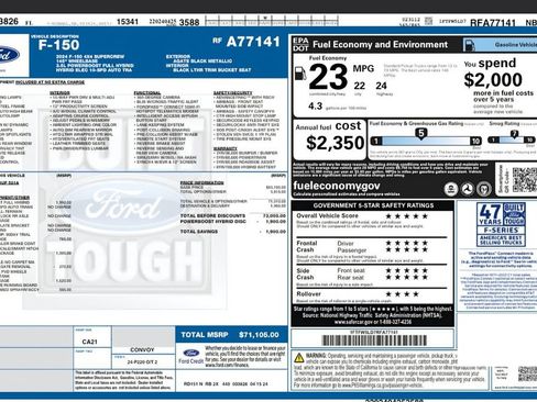 Used 2024 Ford F150 Lariat w/ Bed Utility Package AWD/4WD image 34
