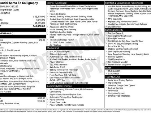 Used 2022 Hyundai Santa Fe Calligraphy AWD/4WD image 3