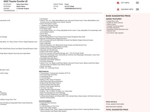 Used 2022 Toyota Corolla LE image 2