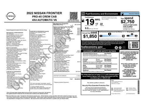 Used 2022 Nissan Frontier PRO-4X w/ Pro-4X Premium Package AWD/4WD image 5