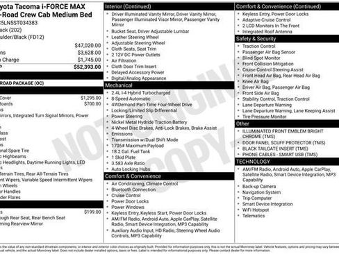 Certified 2025 Toyota Tacoma TRD Off-Road AWD/4WD image 32