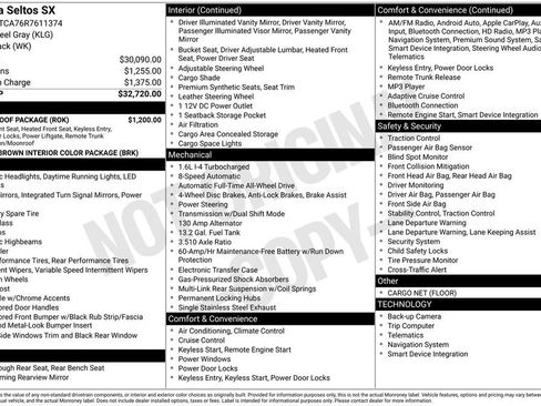 Used 2024 Kia Seltos SX w/ SX Sunroof Package image 25