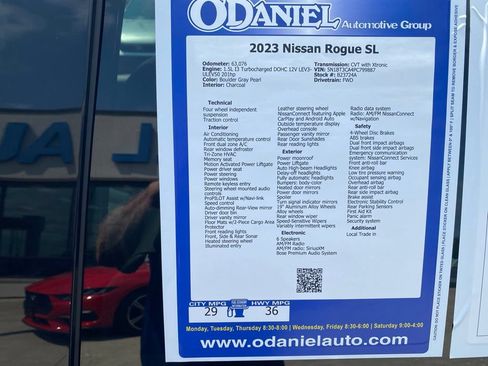 Used 2023 Nissan Rogue SL w/ SL Premium Package FWD image 26