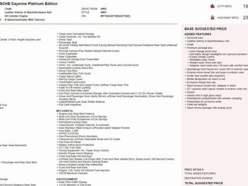 Used 2022 Porsche Cayenne Platinum Edition image 2