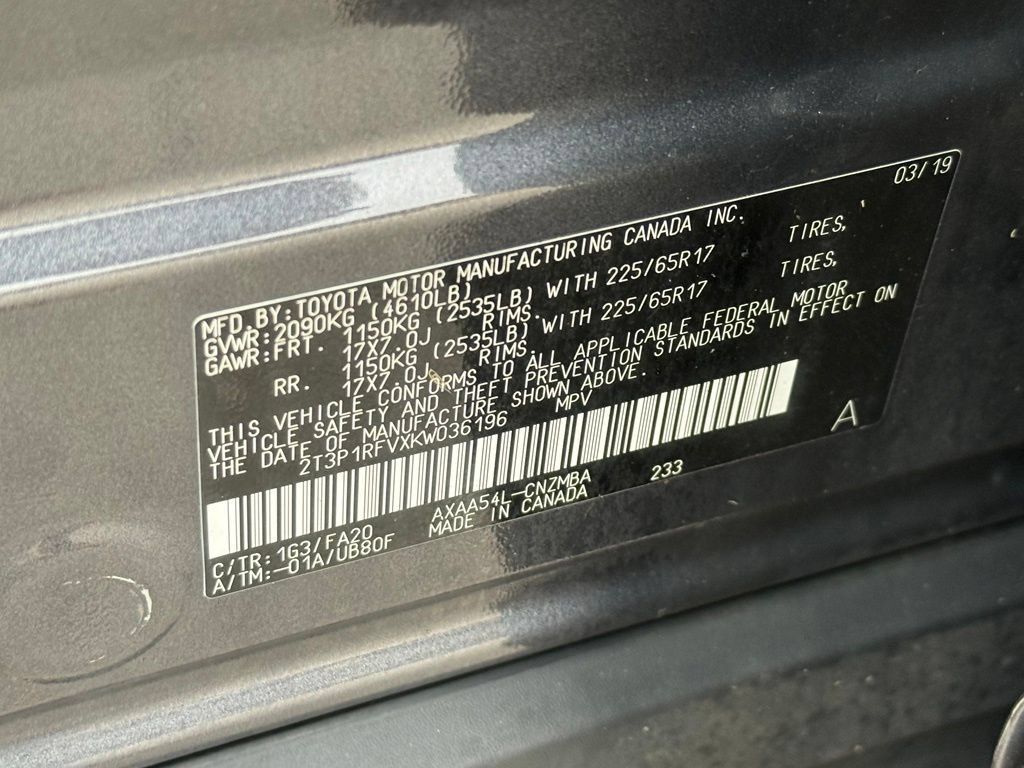 Used 2019 Toyota RAV4 XLE w/ Convenience Package AWD/4WD image 32