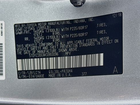 Used 2019 Toyota Sienna XLE FWD image 12