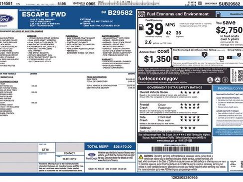Used 2025 Ford Escape ST-Line w/ Equipment Group 301A FWD image 10