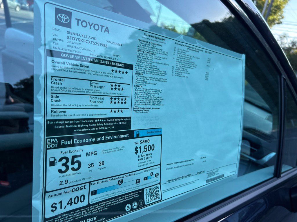 New 2026 Toyota Sienna XLE AWD/4WD image 32