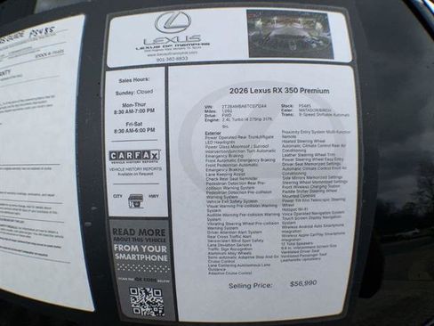 Used 2026 Lexus RX 350 Premium w/ Convenience Package image 26