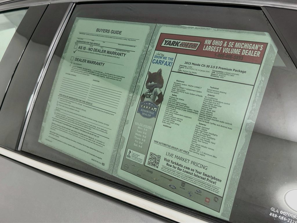 Certified 2023 MAZDA CX-30 AWD 2.5 S w/ Premium Package image 12