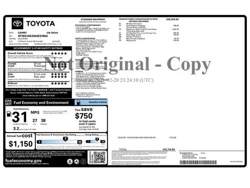 Used 2022 Toyota Camry XSE FWD image 2