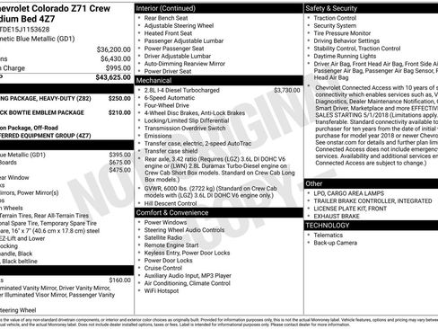 Used 2018 Chevrolet Colorado Z71 AWD/4WD image 4