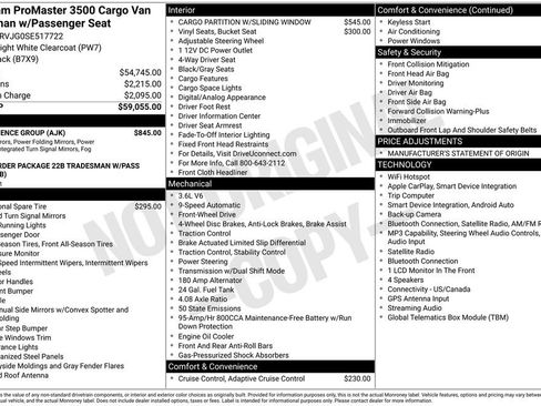 Used 2025 RAM ProMaster 3500 w/ Convenience Group FWD image 7