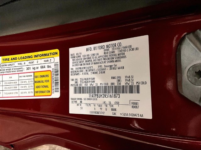 Used 2019 Ford Mustang Premium w/ Equipment Group 201A RWD image 32