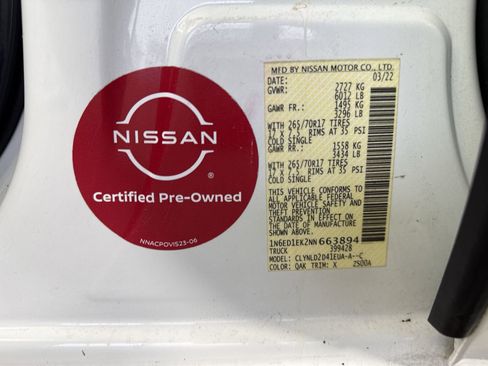 Certified 2022 Nissan Frontier PRO-4X w/ Technology Package AWD/4WD image 37