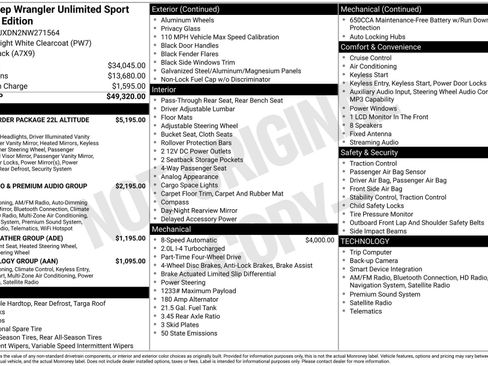 Used 2022 Jeep Wrangler Unlimited Sport AWD/4WD image 4
