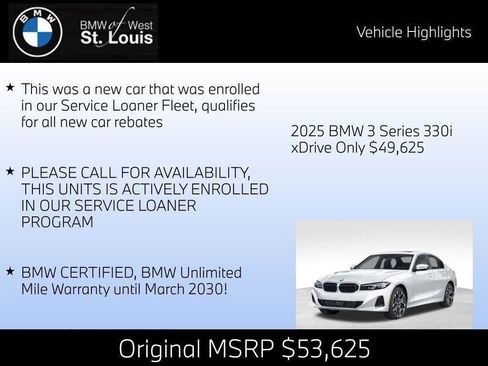 Certified 2025 BMW 330i xDrive Sedan w/ Premium Package image 55