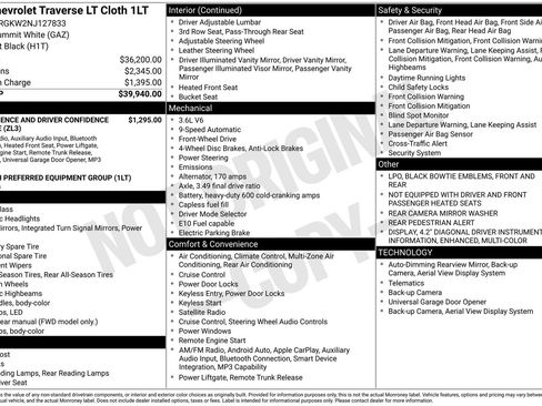 Used 2022 Chevrolet Traverse LT image 36