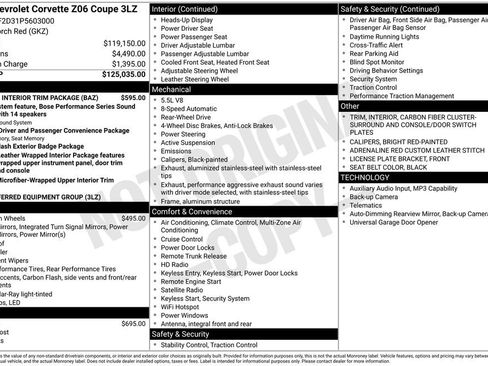 Used 2023 Chevrolet Corvette Z06 w/ Stealth Interior Trim Package RWD image 3