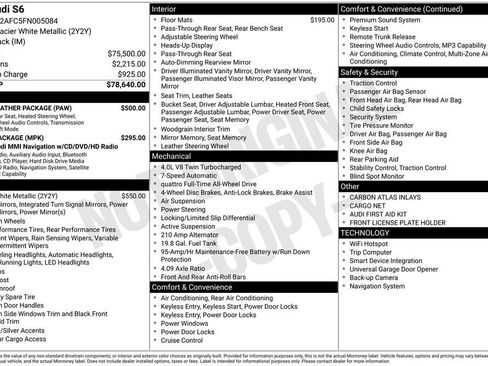 Used 2015 Audi S6 w/ Cold Weather Package AWD/4WD image 2