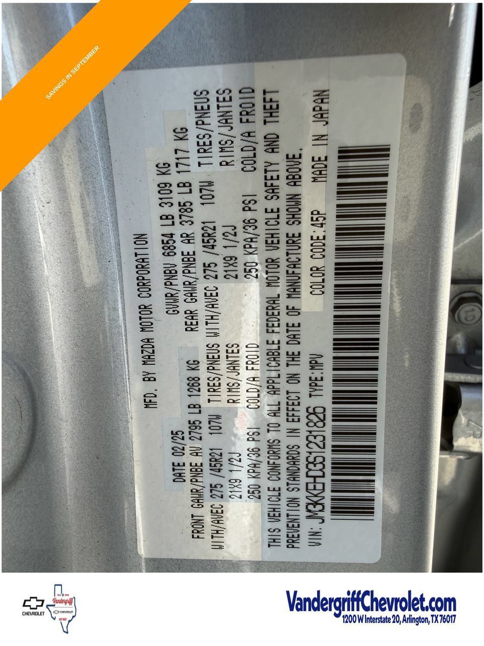 Used 2025 MAZDA CX-90 3.3 Turbo w/ Premium Plus Pkg AWD/4WD image 30
