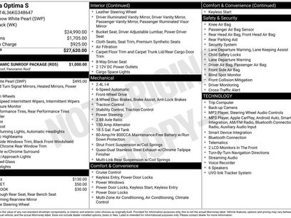 Used 2019 Kia Optima S w/ S Panoramic Sunroof Package