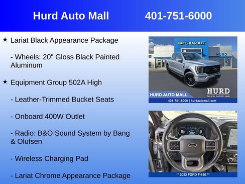 Used 2022 Ford F150 Lariat w/ Equipment Group 502A High image 12