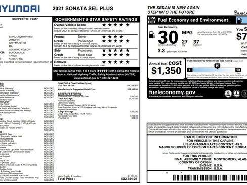 Used 2021 Hyundai Sonata SEL Plus w/ Tech Package FWD image 14