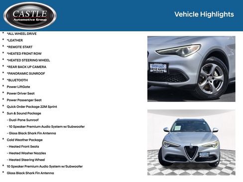 Used 2021 Alfa Romeo Stelvio Sprint w/ Sun & Sound Package AWD/4WD image 3