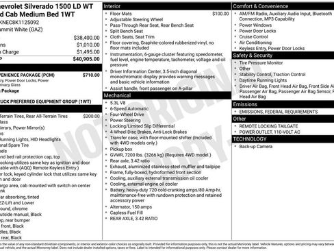 Certified 2019 Chevrolet Silverado 1500 W/T w/ WT Convenience Package image 3