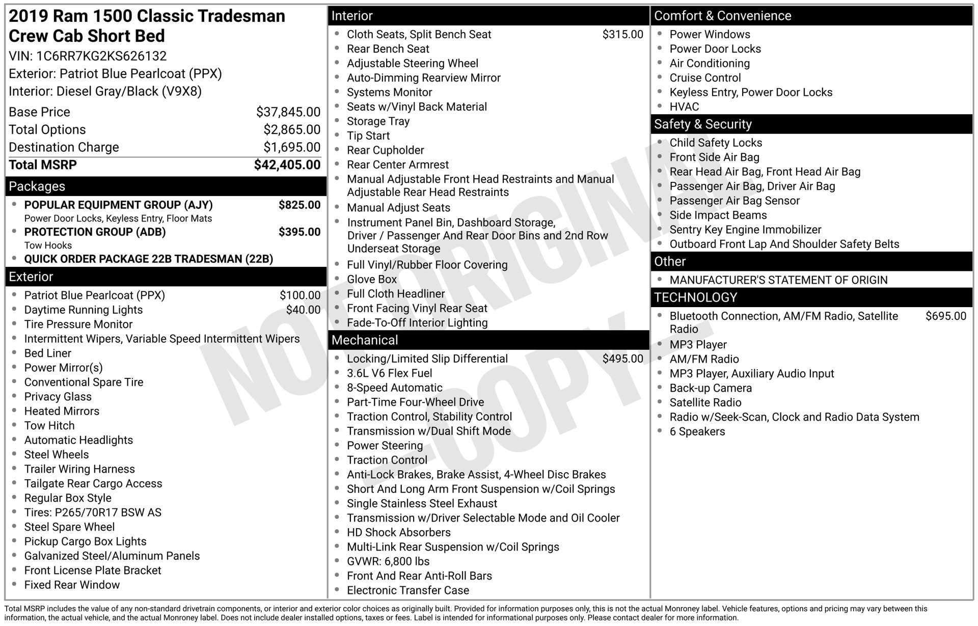 Used 2019 RAM 1500 Tradesman w/ Popular Equipment Group AWD/4WD image 42