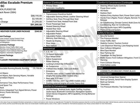 Certified 2020 Cadillac Escalade Premium Luxury AWD/4WD image 5