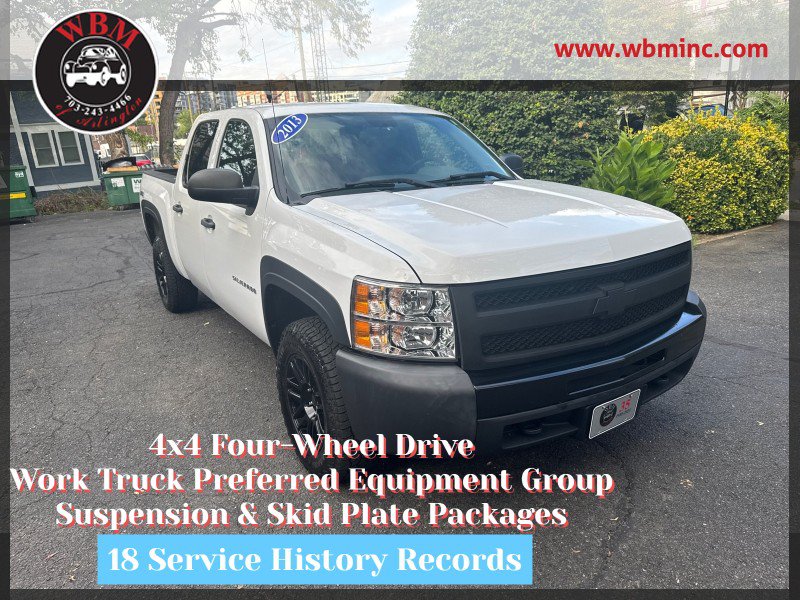 Used 2013 Chevrolet Silverado 1500 W/T w/ Skid Plate Package AWD/4WD image 1