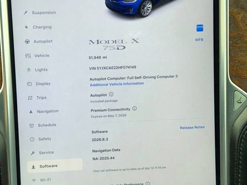 Used 2017 Tesla Model X 75D AWD/4WD image 3