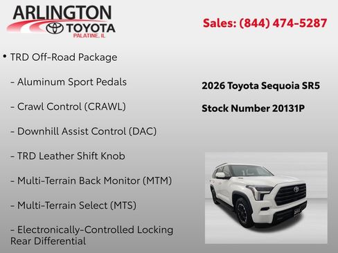 Used 2026 Toyota Sequoia SR5 w/ TRD Off-Road Package AWD/4WD image 4