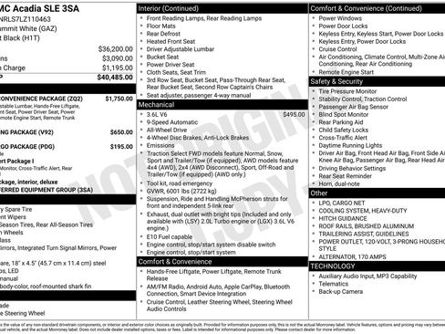 Used 2020 GMC Acadia SLE w/ Driver Convenience Package image 4