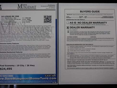 Used 2016 Lexus RX 350 AWD w/ Premium Package image 37