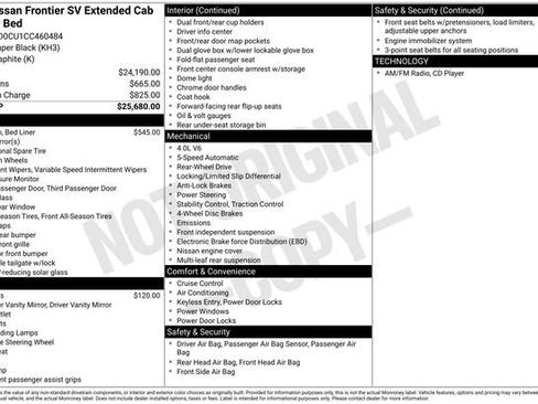 Used 2012 Nissan Frontier SV RWD image 4