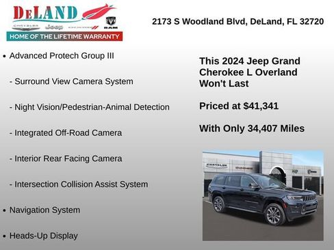 Used 2024 Jeep Grand Cherokee L Overland w/ Advanced Protech Group III AWD/4WD image 18